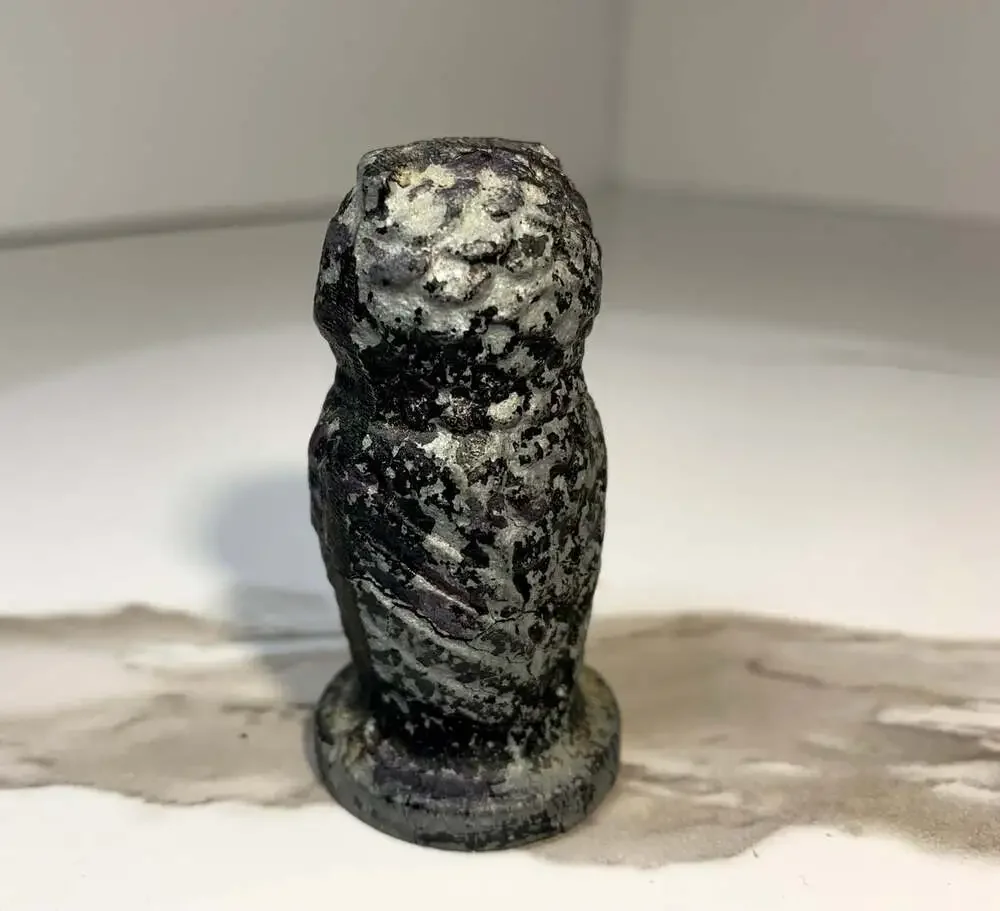 Cast Iron Antique Owl Paperweight black